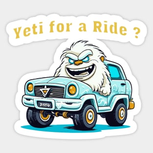 Yeti for a Ride ? Sticker